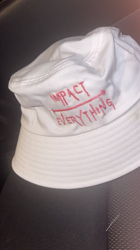 Pink and White Bucket Hat